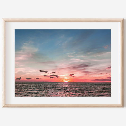 Pink Ocean Sunset Print | Ocean Sunset Print | 17 Mile