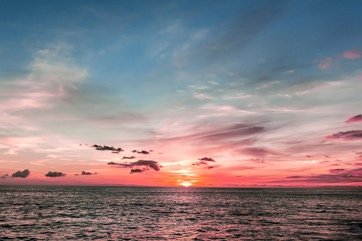 Pink Ocean Sunset Print | Ocean Sunset Print | 17 Mile