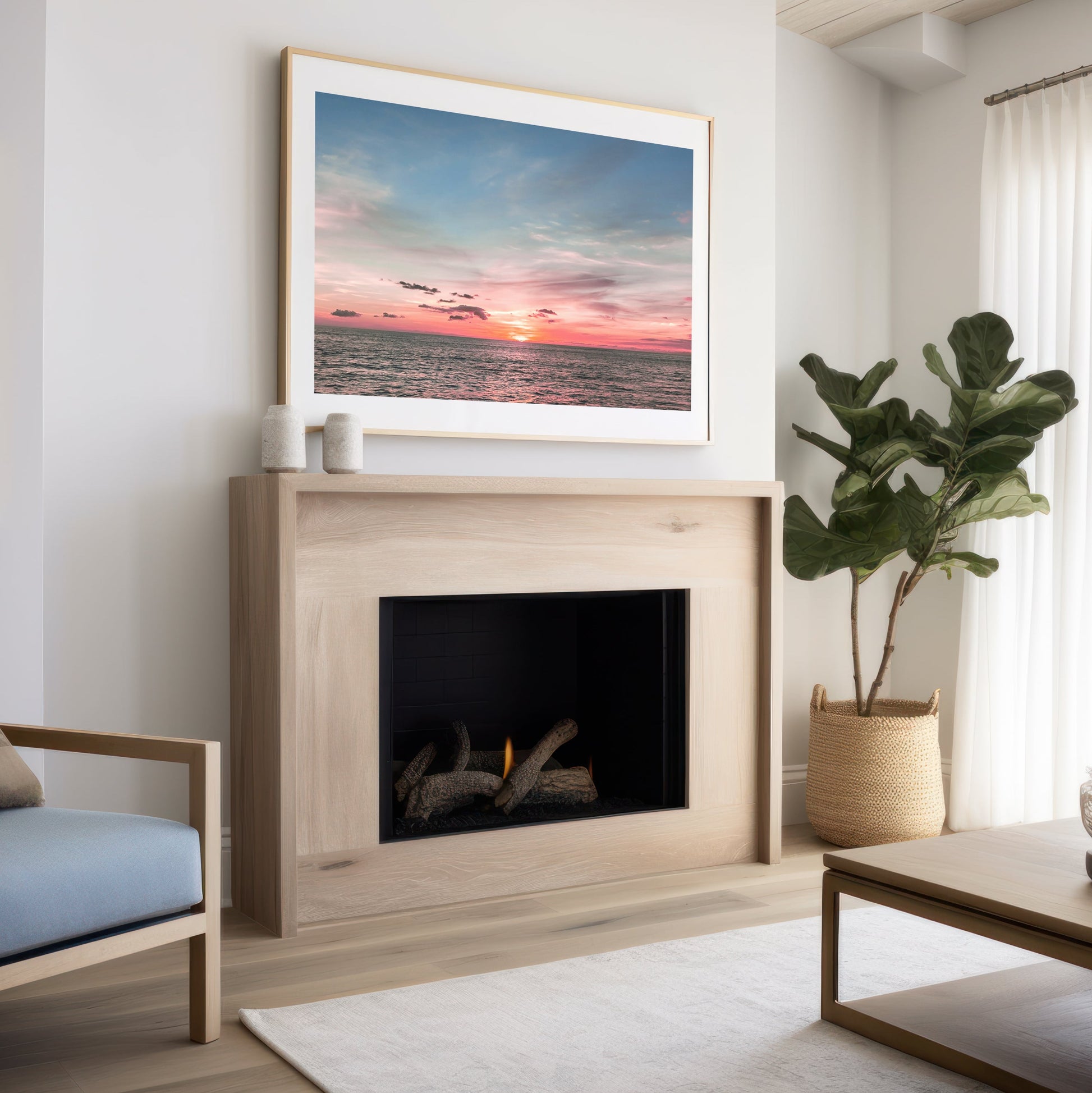 Pink Ocean Sunset Print | Ocean Sunset Print | 17 Mile