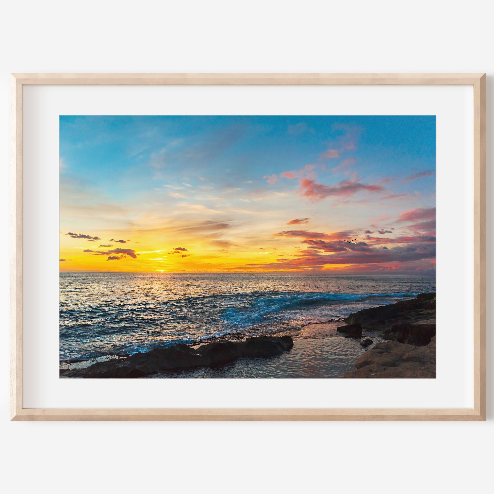 Oahu Sunset Canvas | Hawaiian Sunset Wall Art | 17 Mile