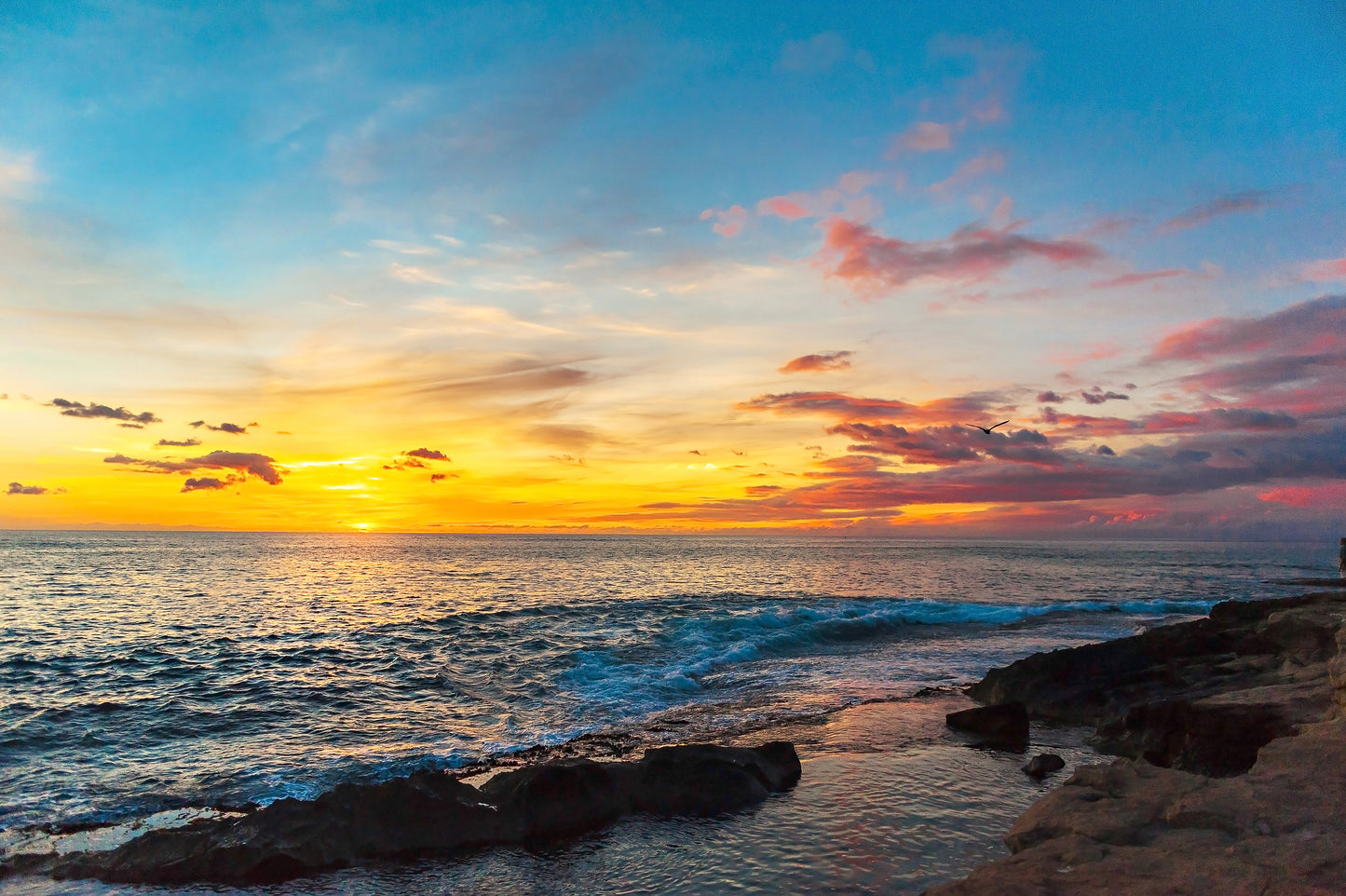 Oahu Sunset Canvas | Hawaiian Sunset Wall Art | 17 Mile