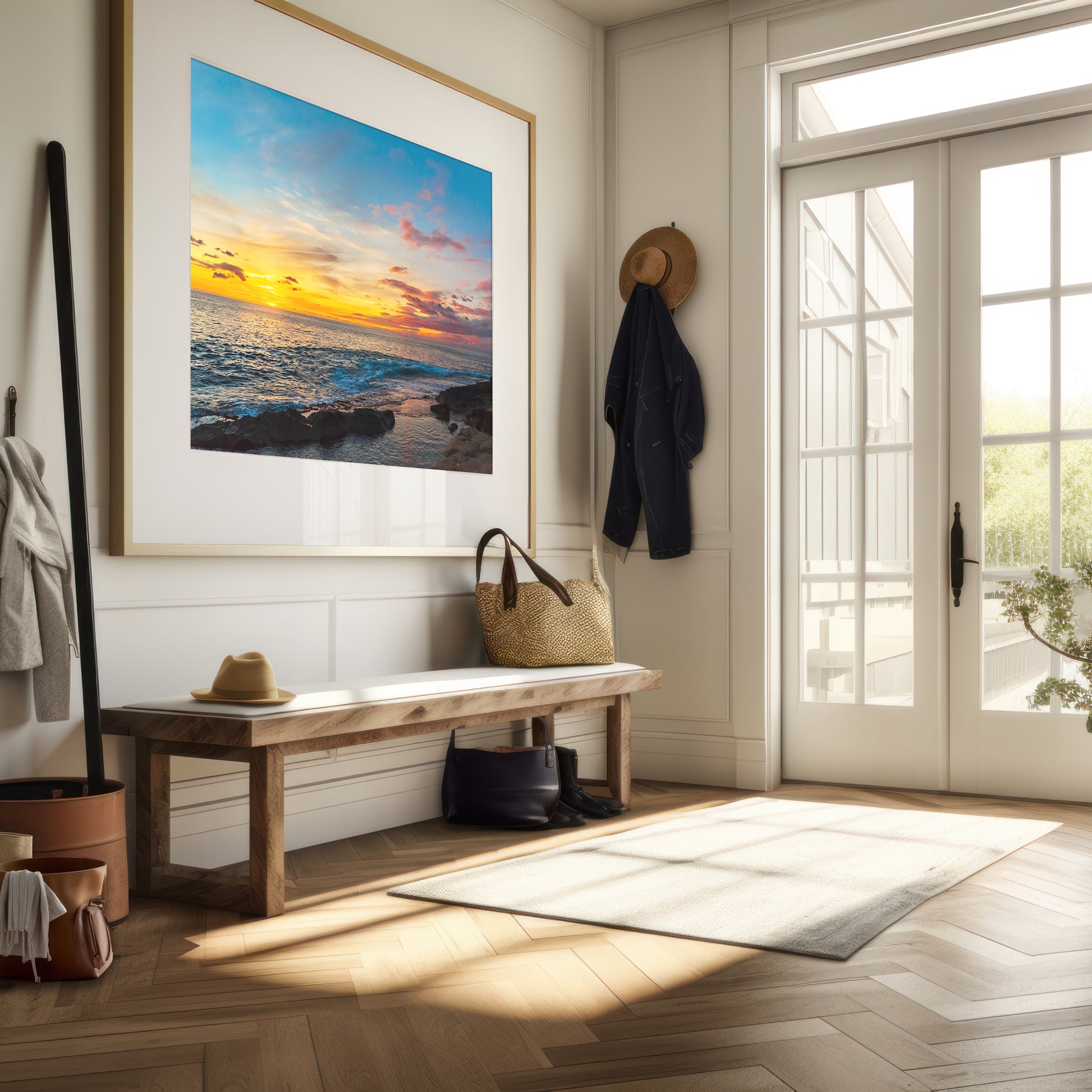 Oahu Sunset Canvas | Hawaiian Sunset Wall Art | 17 Mile