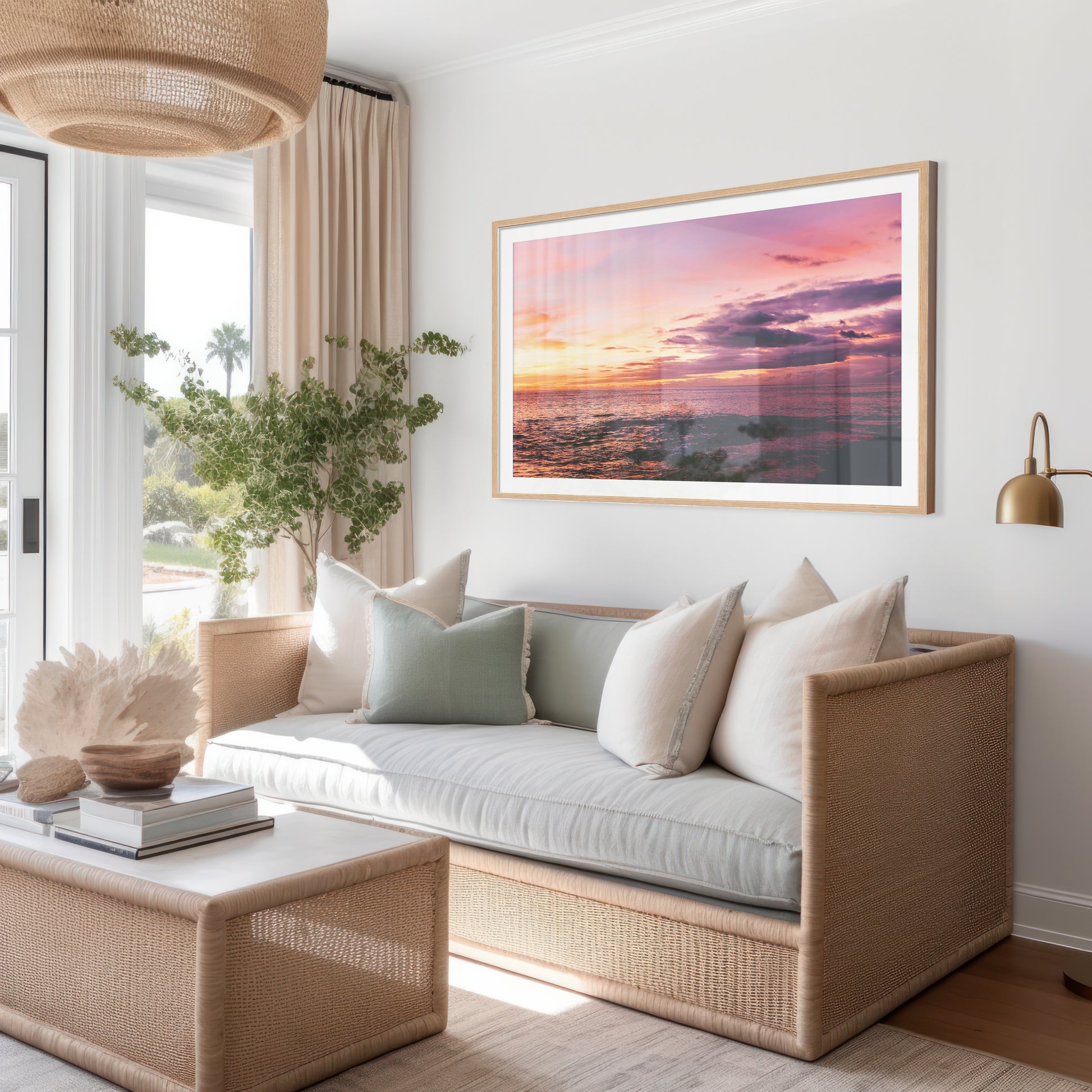 Oahu Sunset Print | Ocean Sunset Canvas | 17 Mile