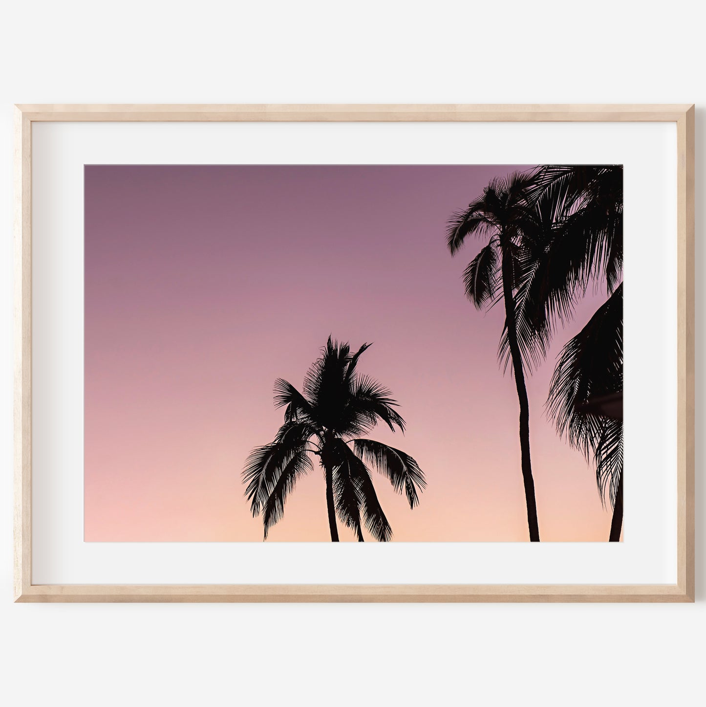 Sunset Wall Art | Sunset with Palm Canvas | 17 Mile