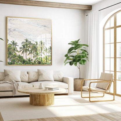 Aerial Palm Trees Horizontal Print