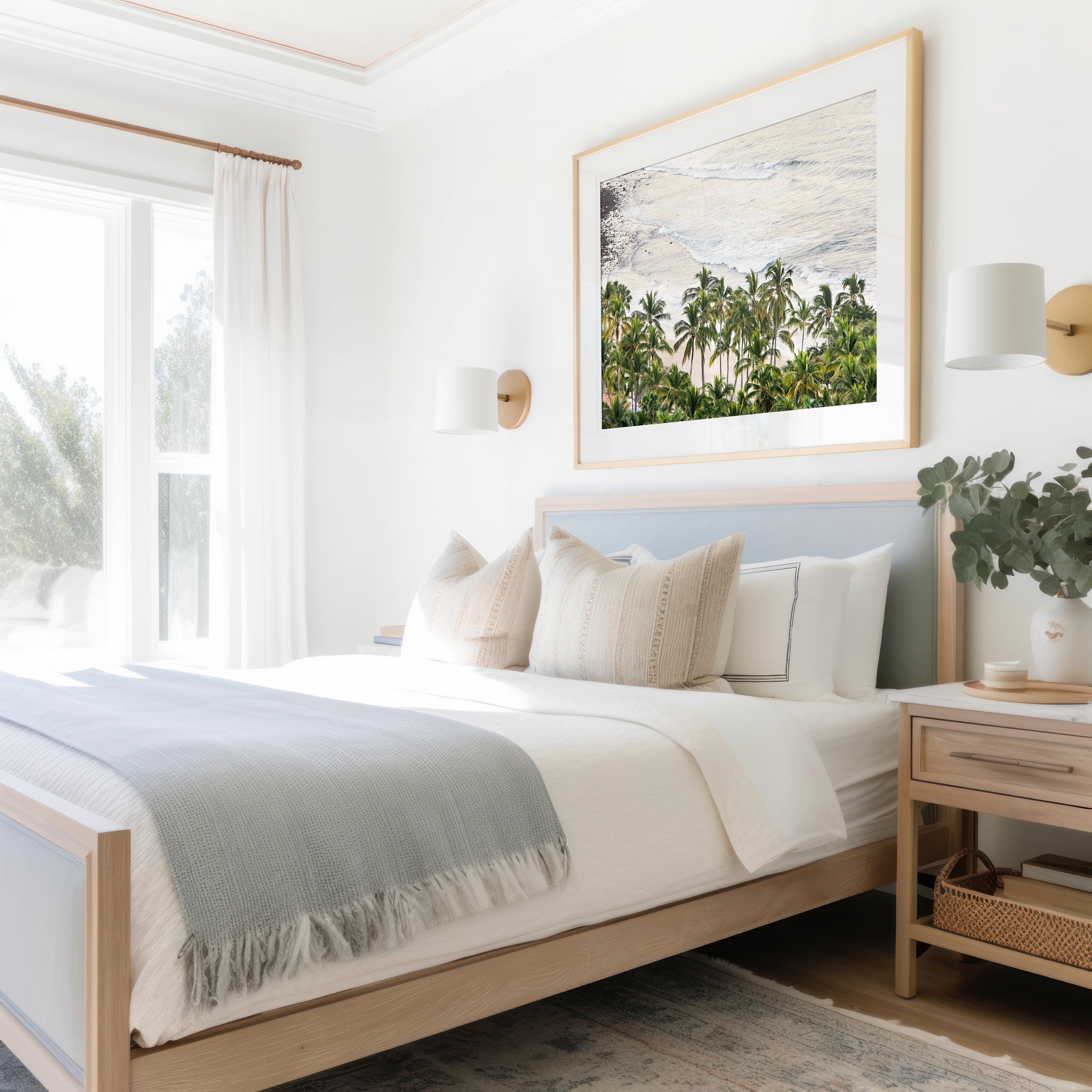Palm with Beach Canvas | Palm Tree Print | 17 Mile