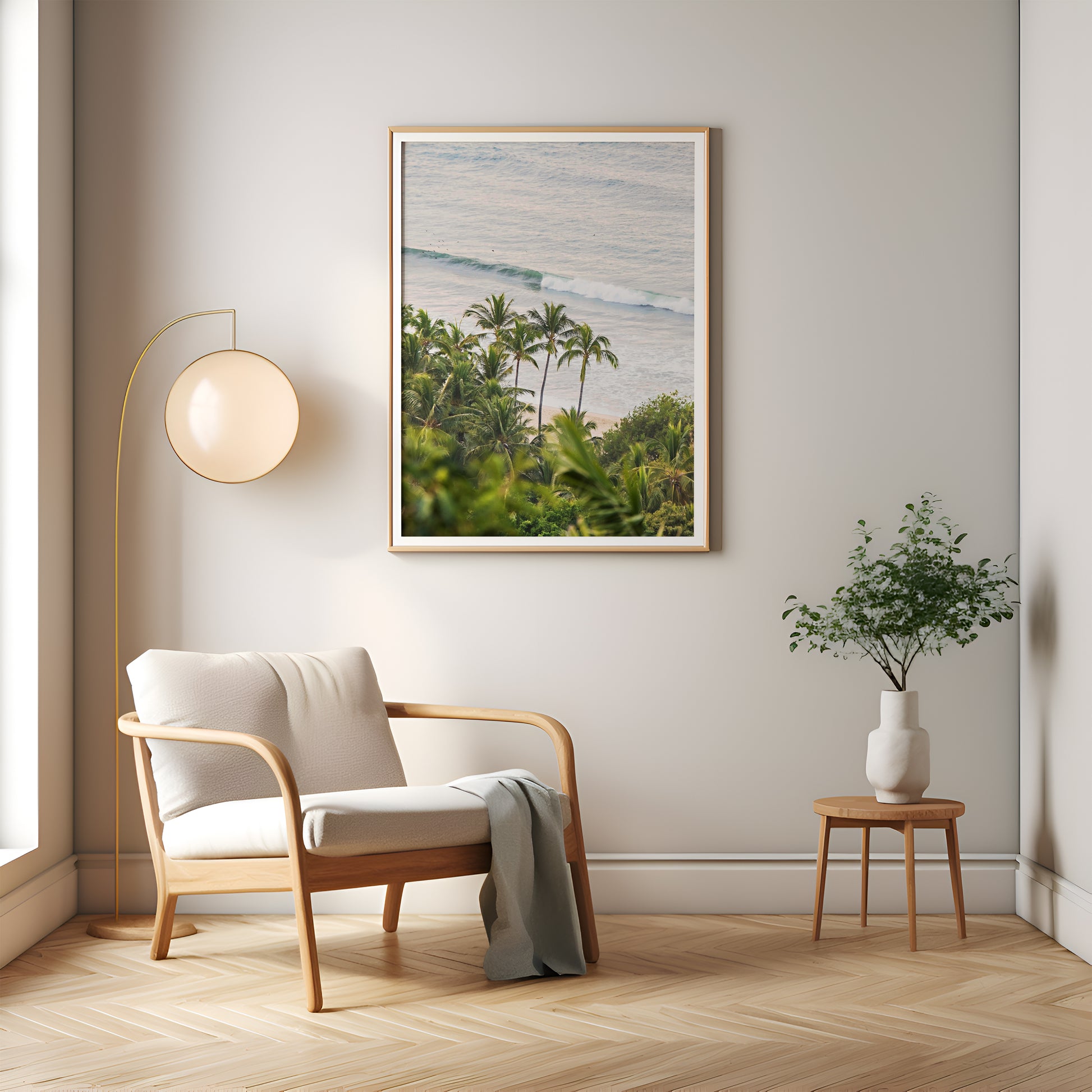 Palm Tree Print | Aerial Palm Canvas | 17 Mile