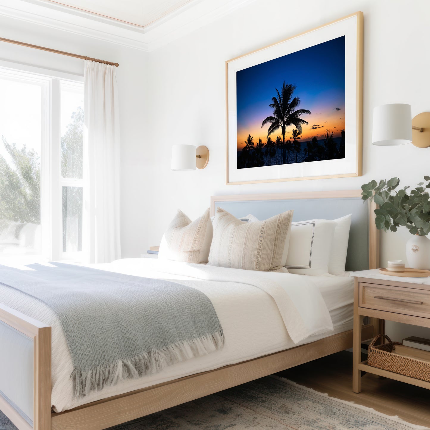 Cancun Sunset Palm Tree Print