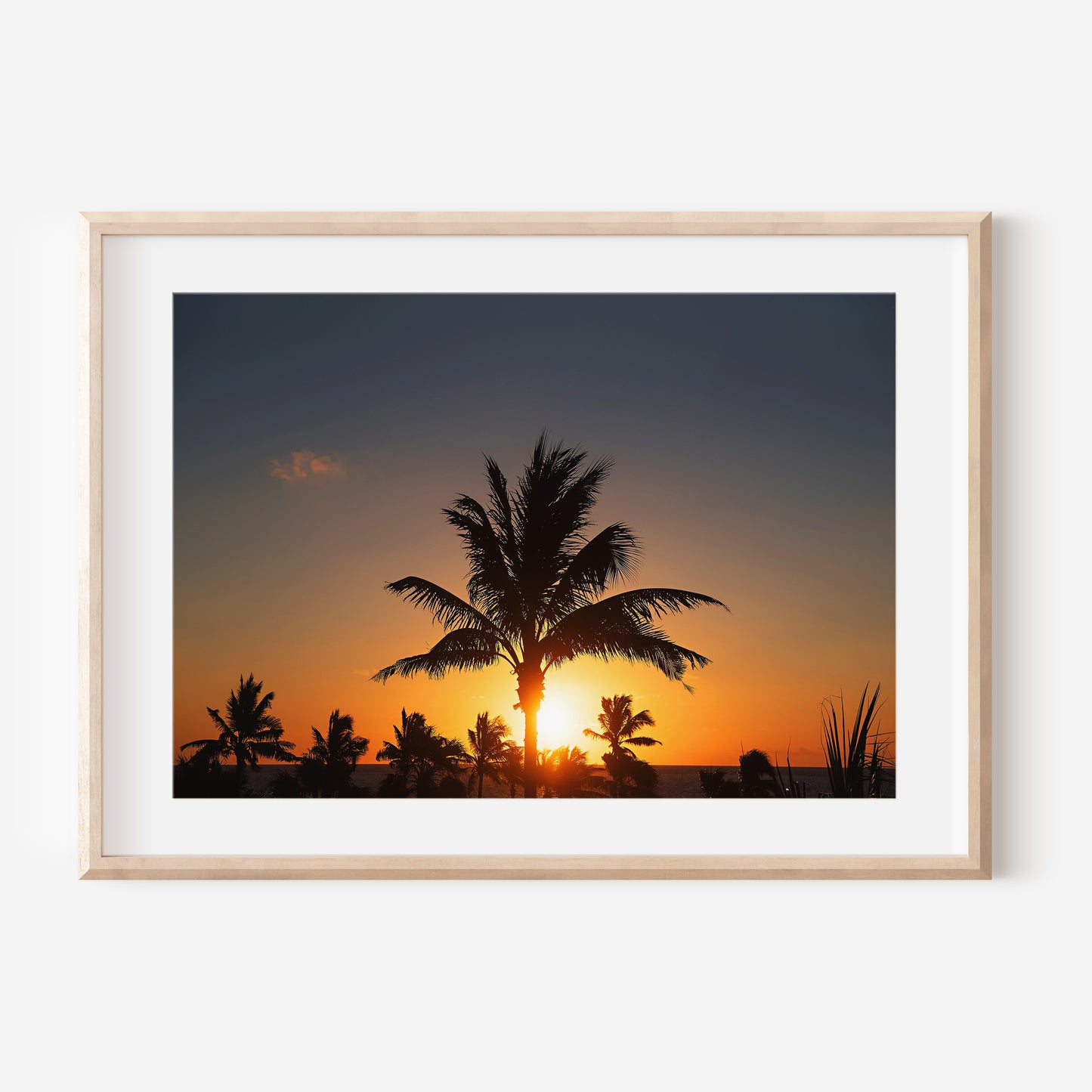 Sunset Palm Trees Cancun Print