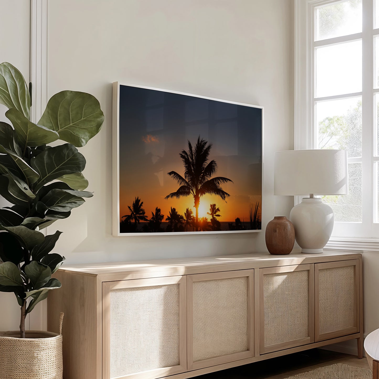 Sunset Palm Trees Cancun Print