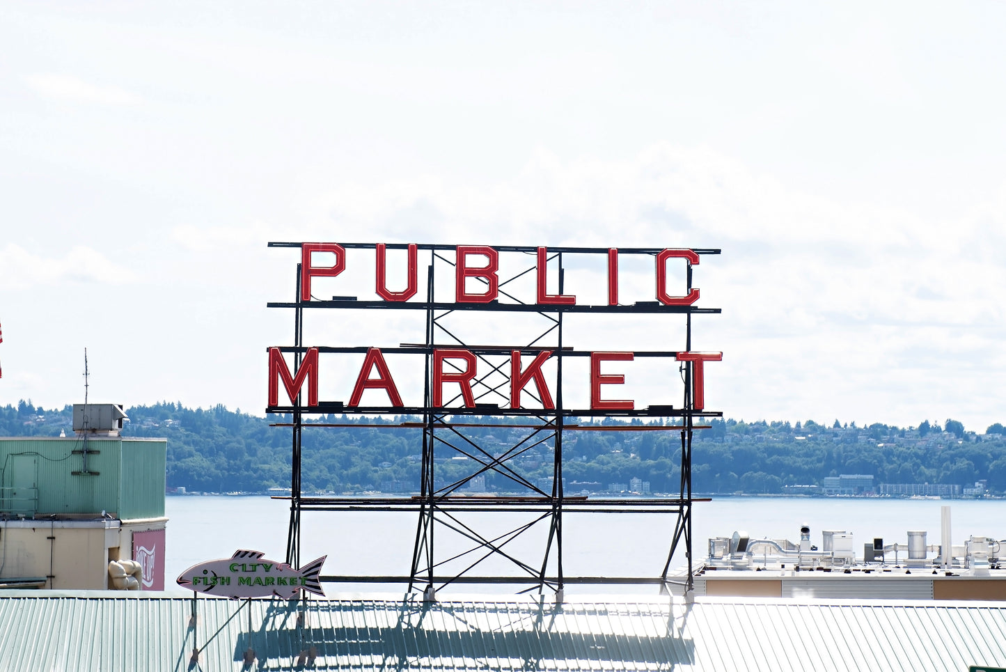 Pike Place Canvas | Public Market Sign Print | 17 Mile