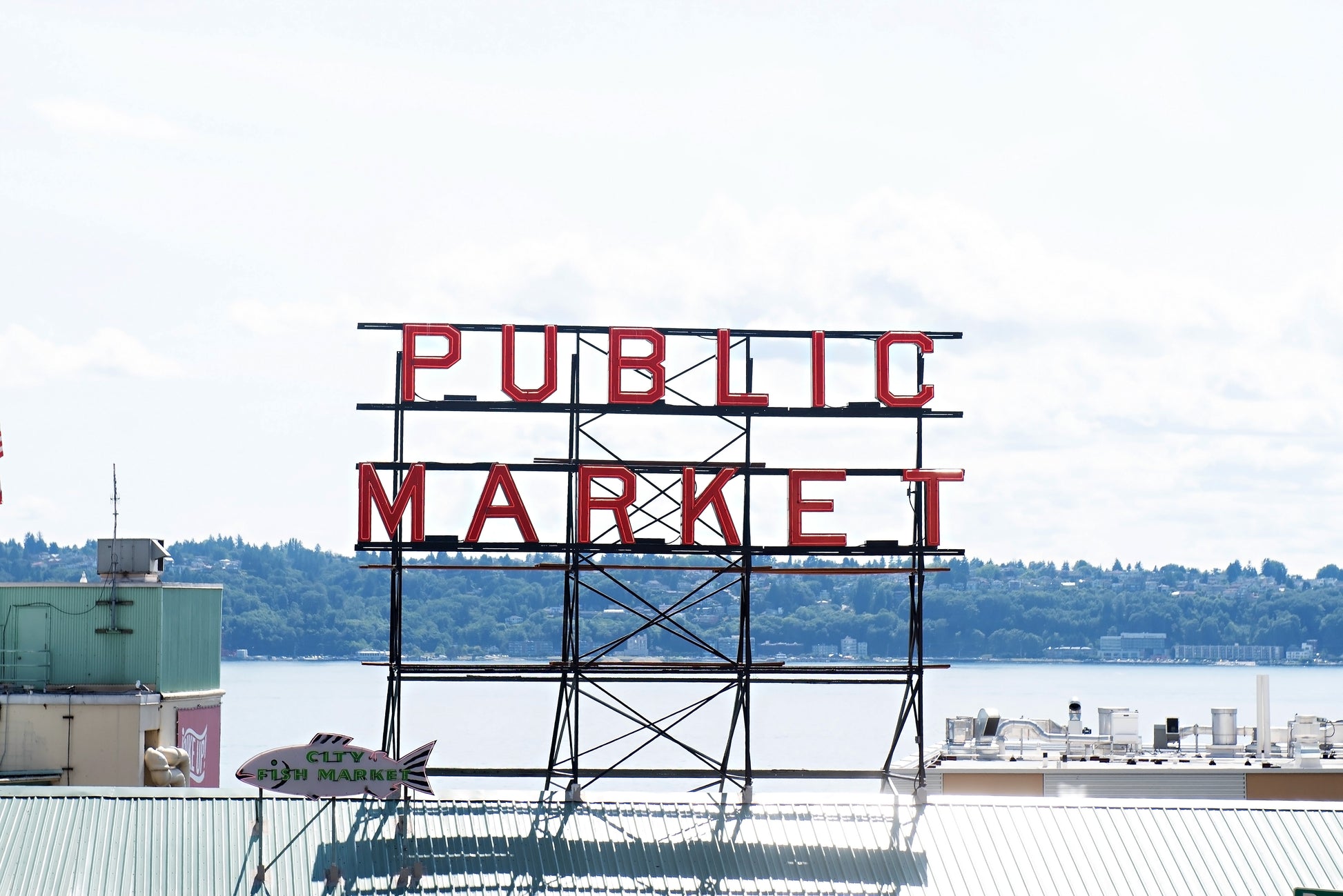 Pike Place Canvas | Public Market Sign Print | 17 Mile