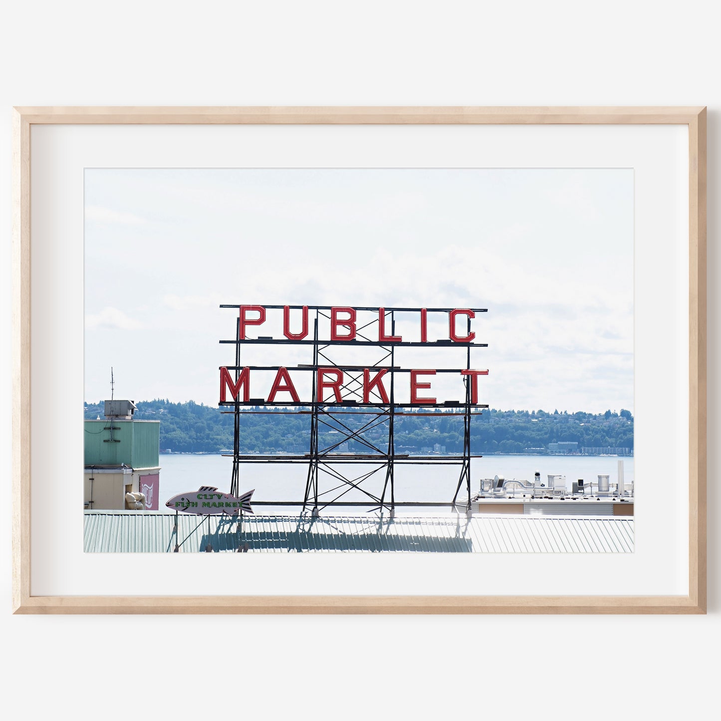 Pike Place Canvas | Public Market Sign Print | 17 Mile