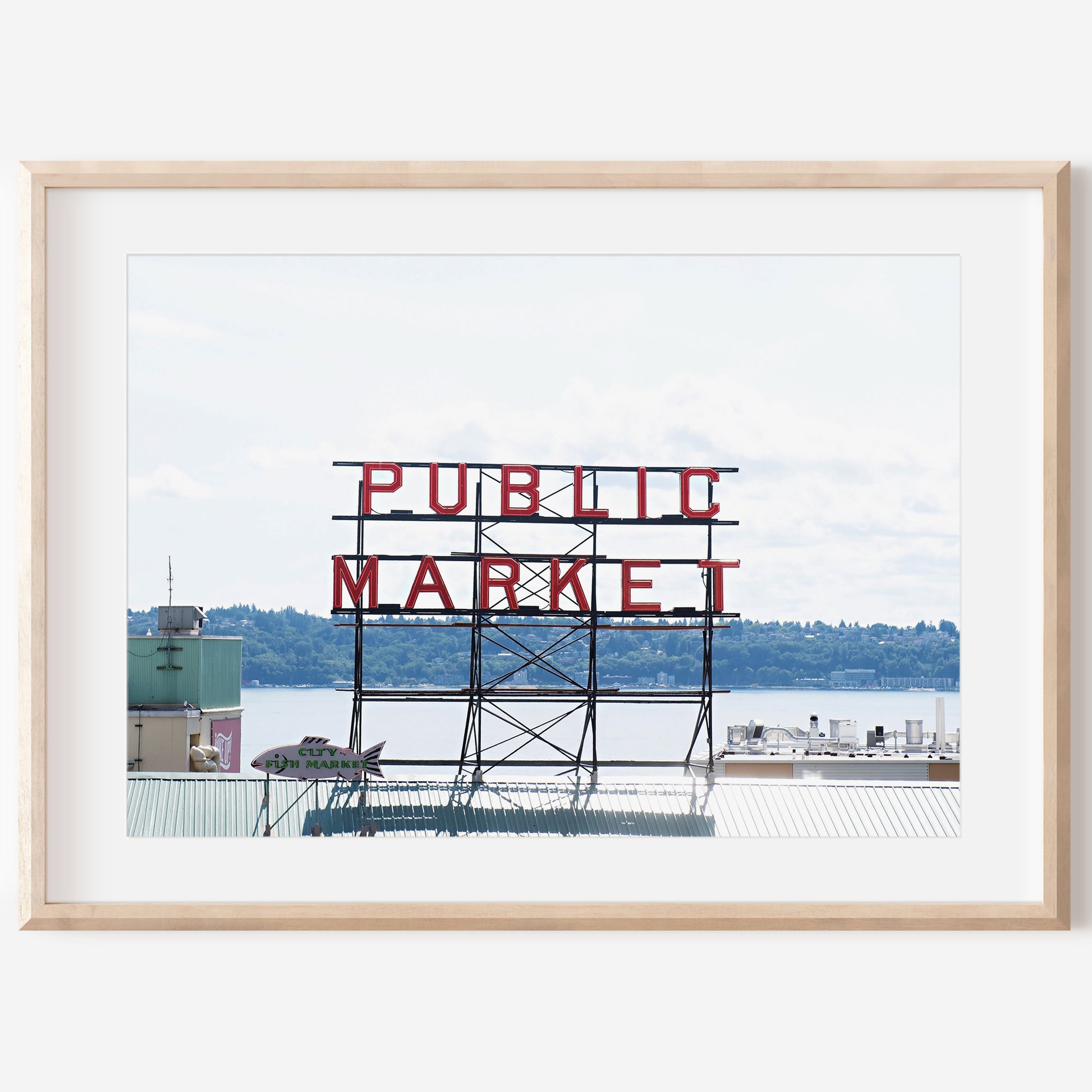 Pike Place Canvas | Public Market Sign Print | 17 Mile