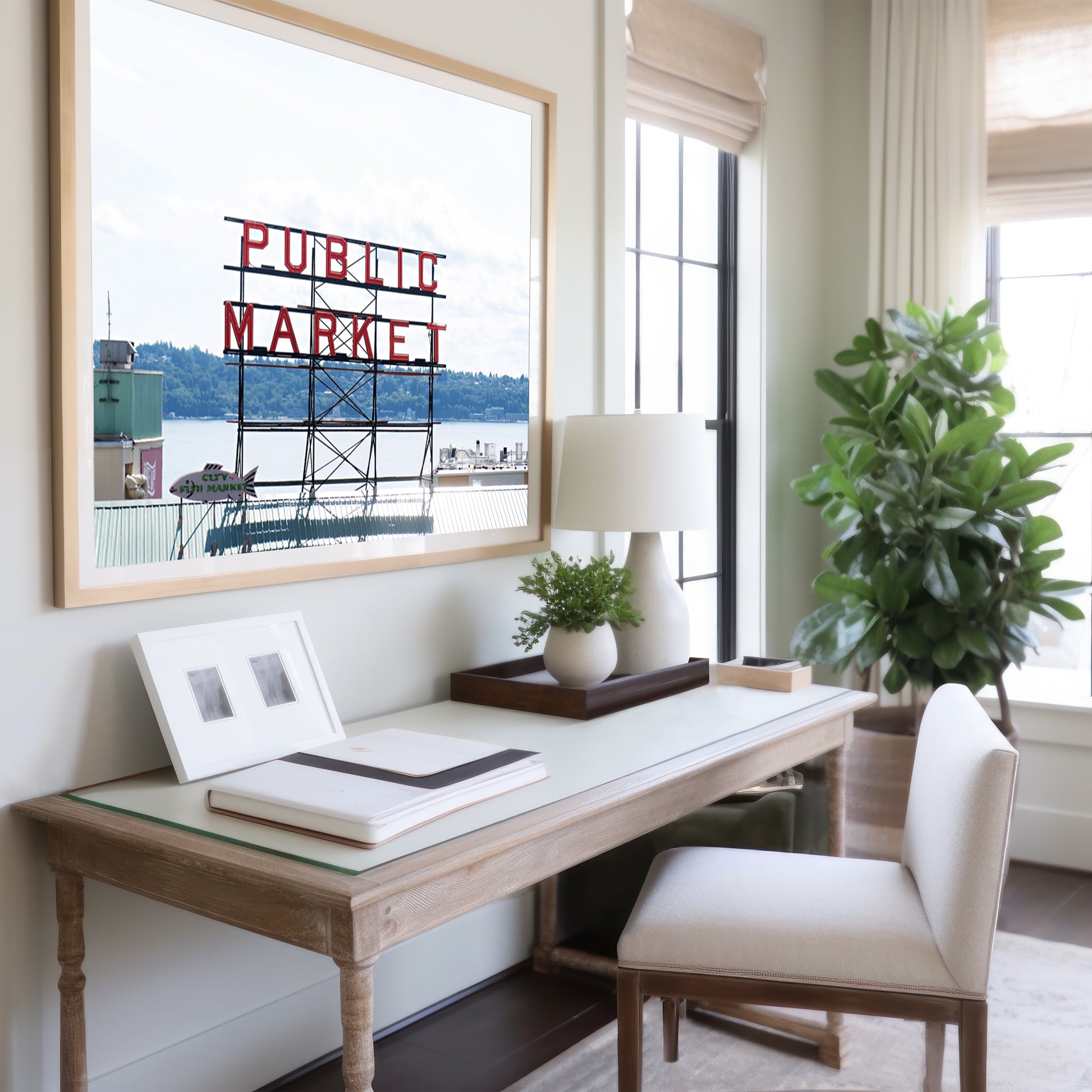 Pike Place Canvas | Public Market Sign Print | 17 Mile