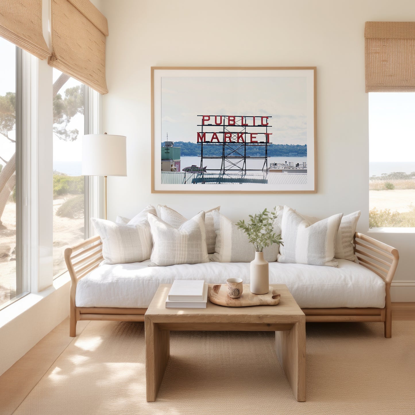 Pike Place Canvas | Public Market Sign Print | 17 Mile