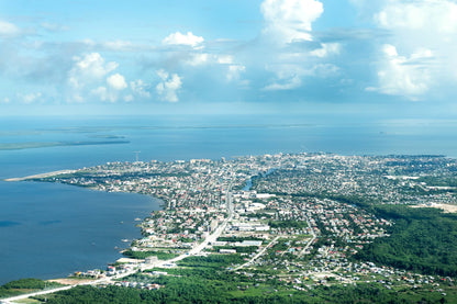 Aerial Belize Print | Island Aerial Canvas | 17 Mile