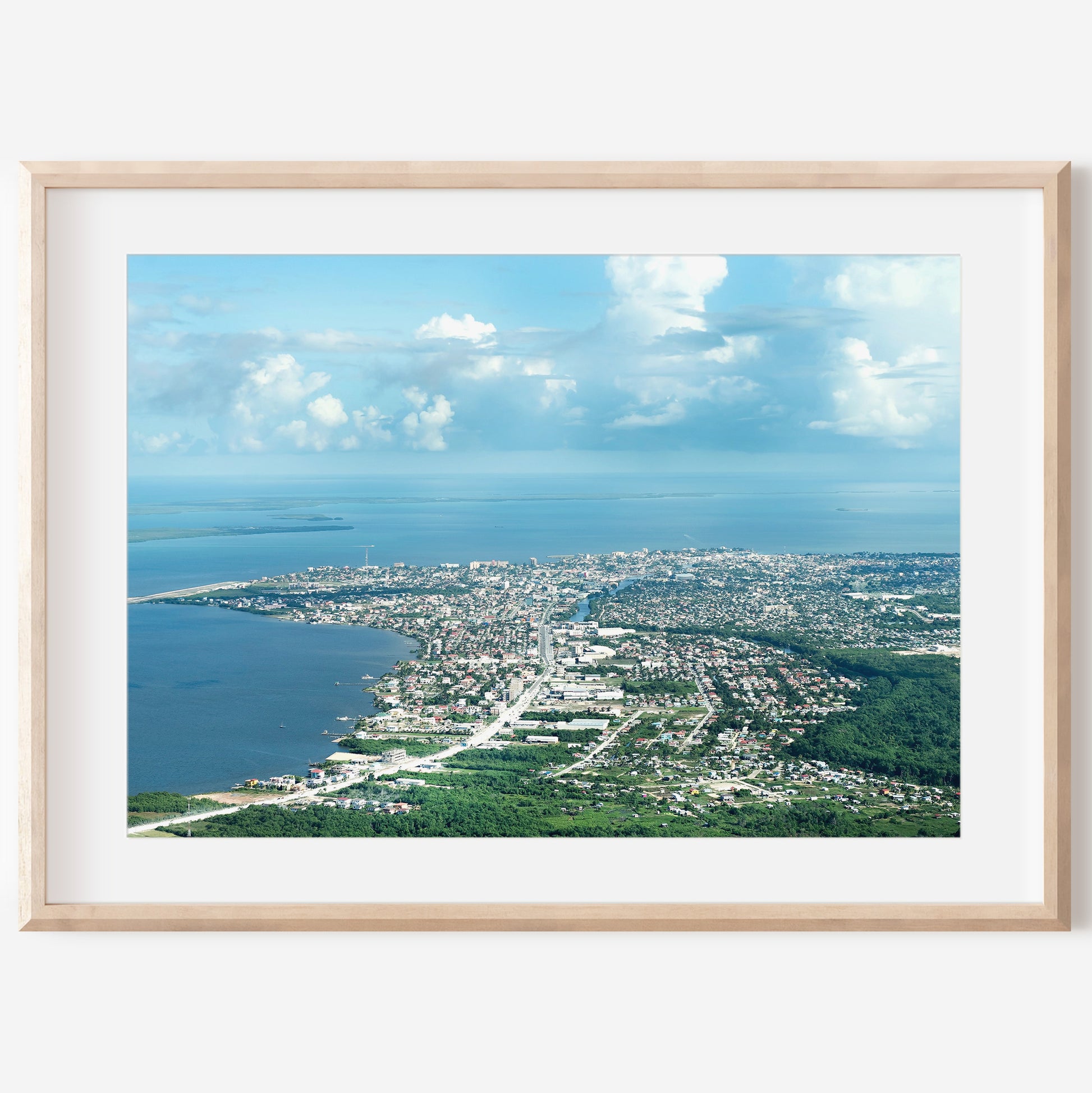 Aerial Belize Print | Island Aerial Canvas | 17 Mile