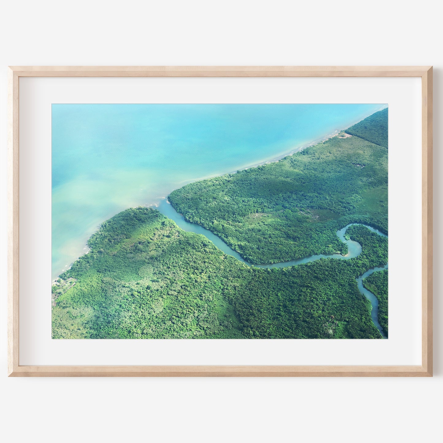 Belize Aerial Print | Ocean View Canvas | 17 Mile
