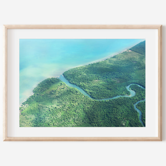 Belize Aerial Print | Ocean View Canvas | 17 Mile