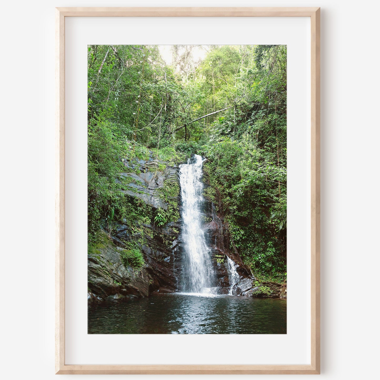 Belize Waterfall Wall Art | Waterfall Canvas Wall Art | 17 Mile