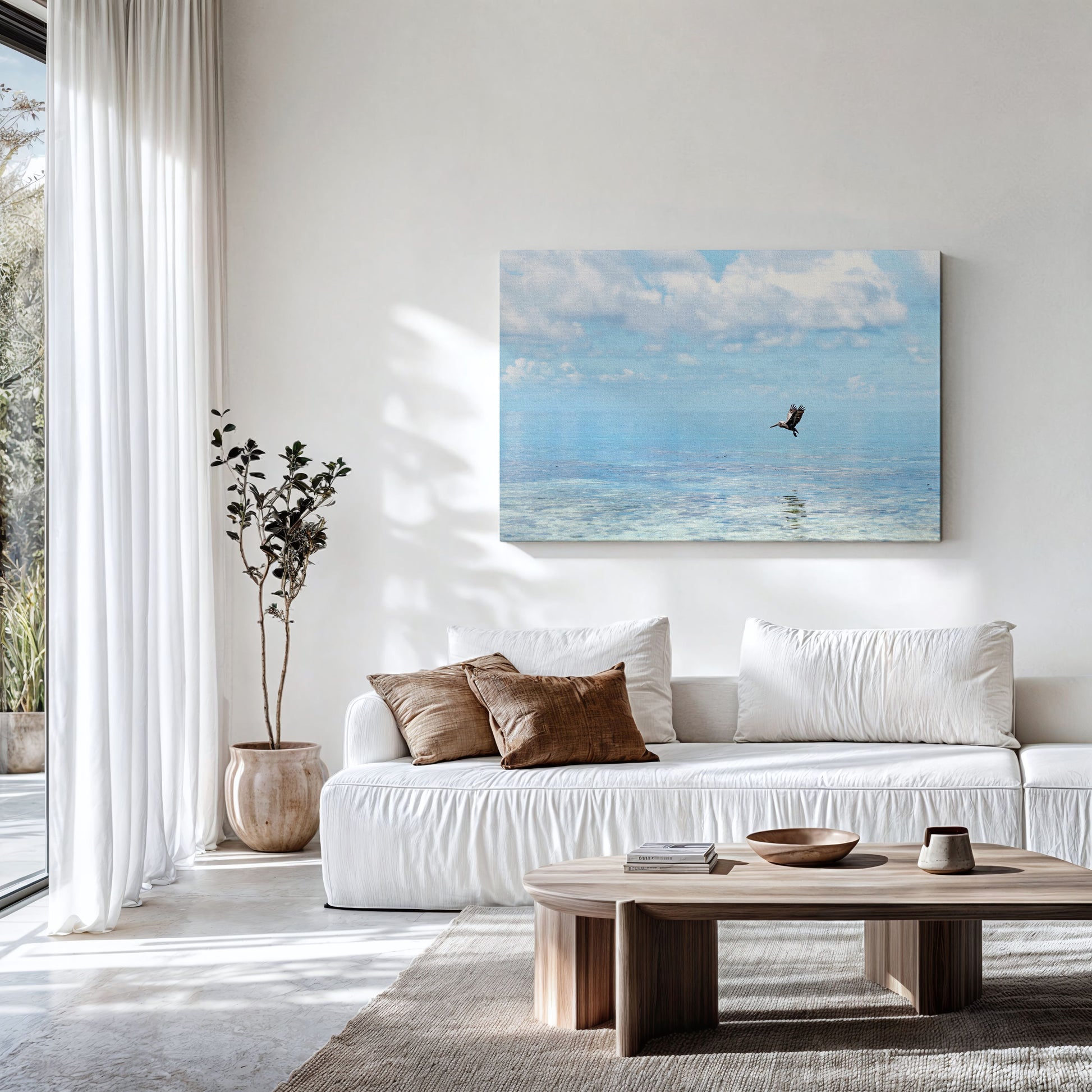 Flying Pelican Print | Flying Pelican Canvas | 17 Mile