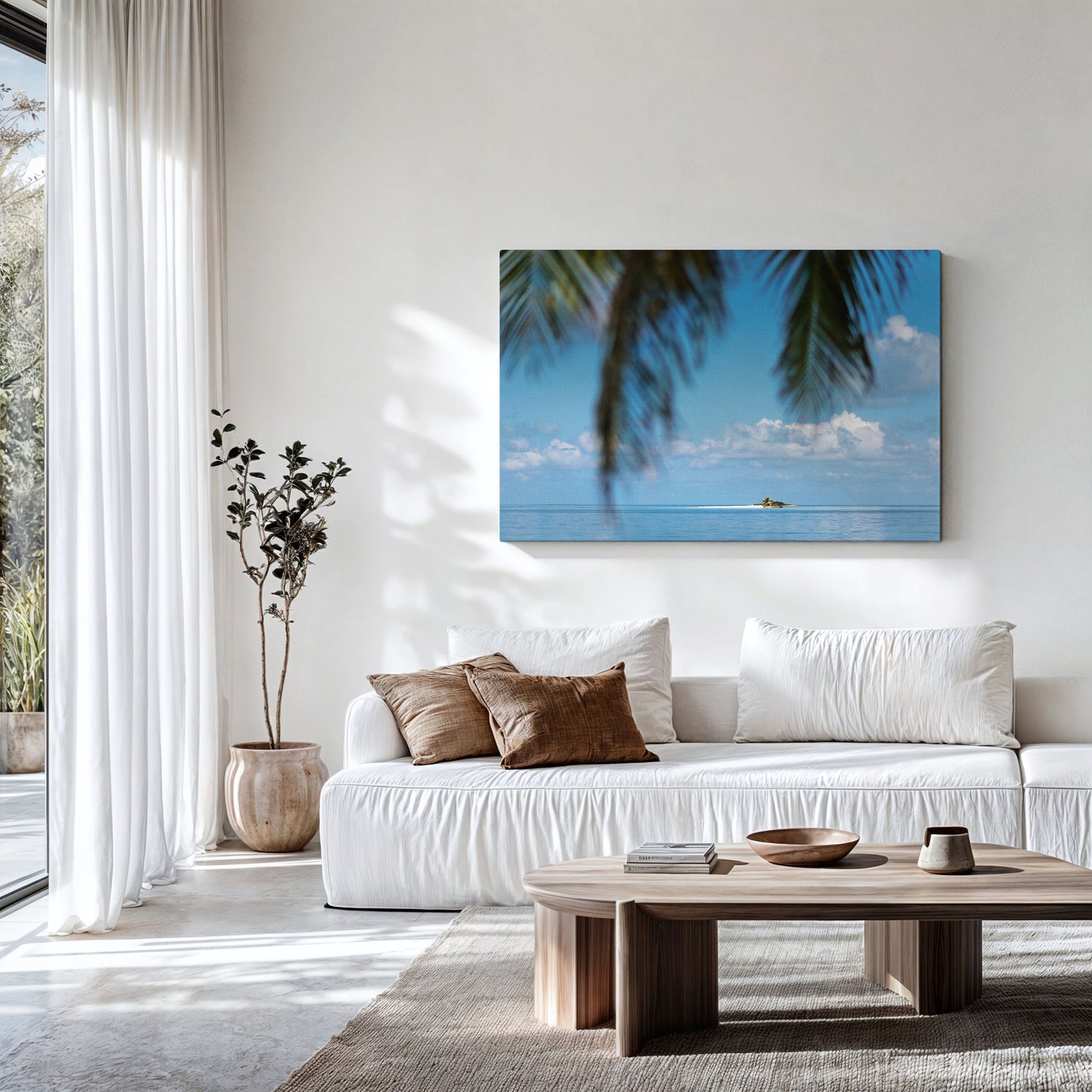Botanical Leaf Print | Palm Leaves Canvas | 17 Mile