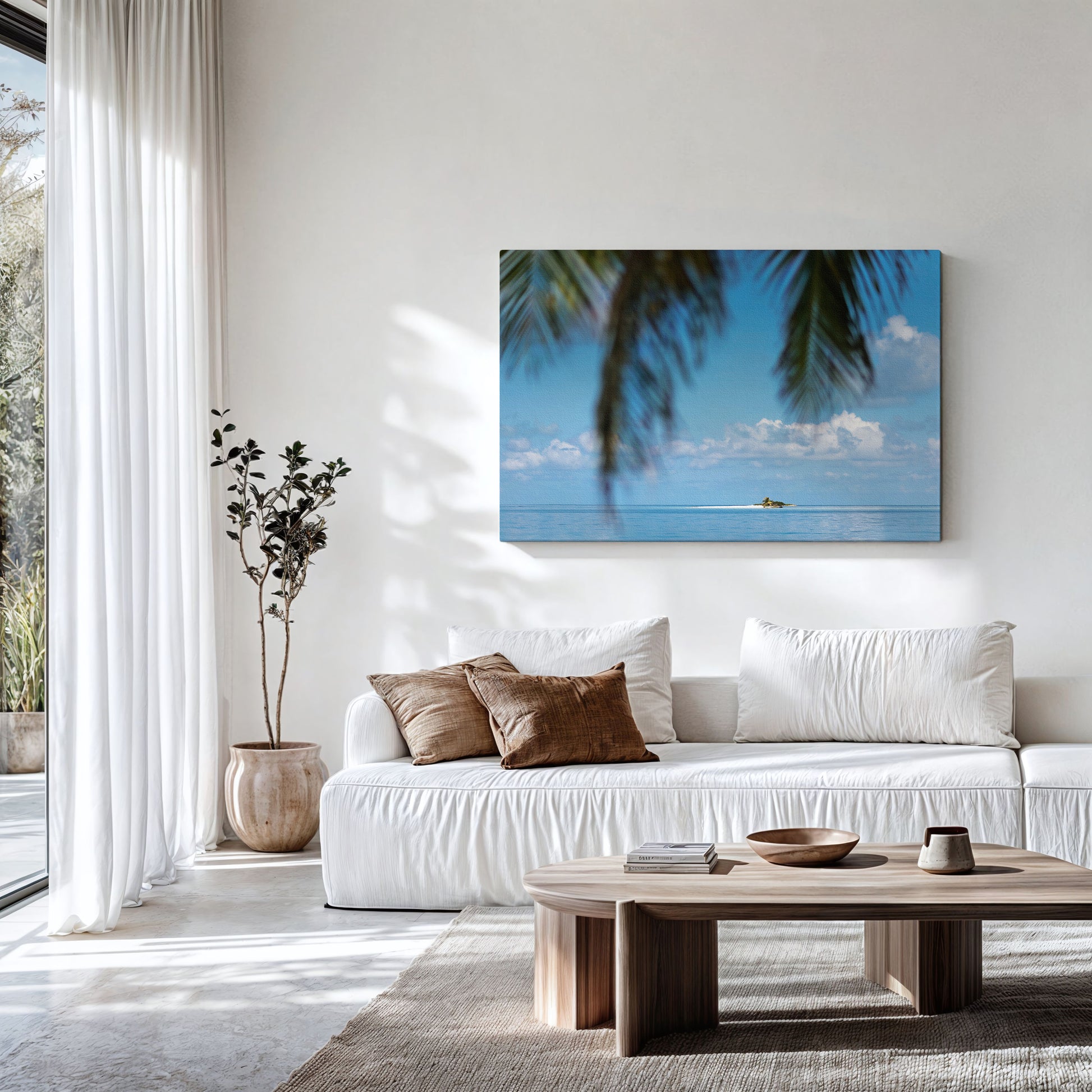 Botanical Leaf Print | Palm Leaves Canvas | 17 Mile