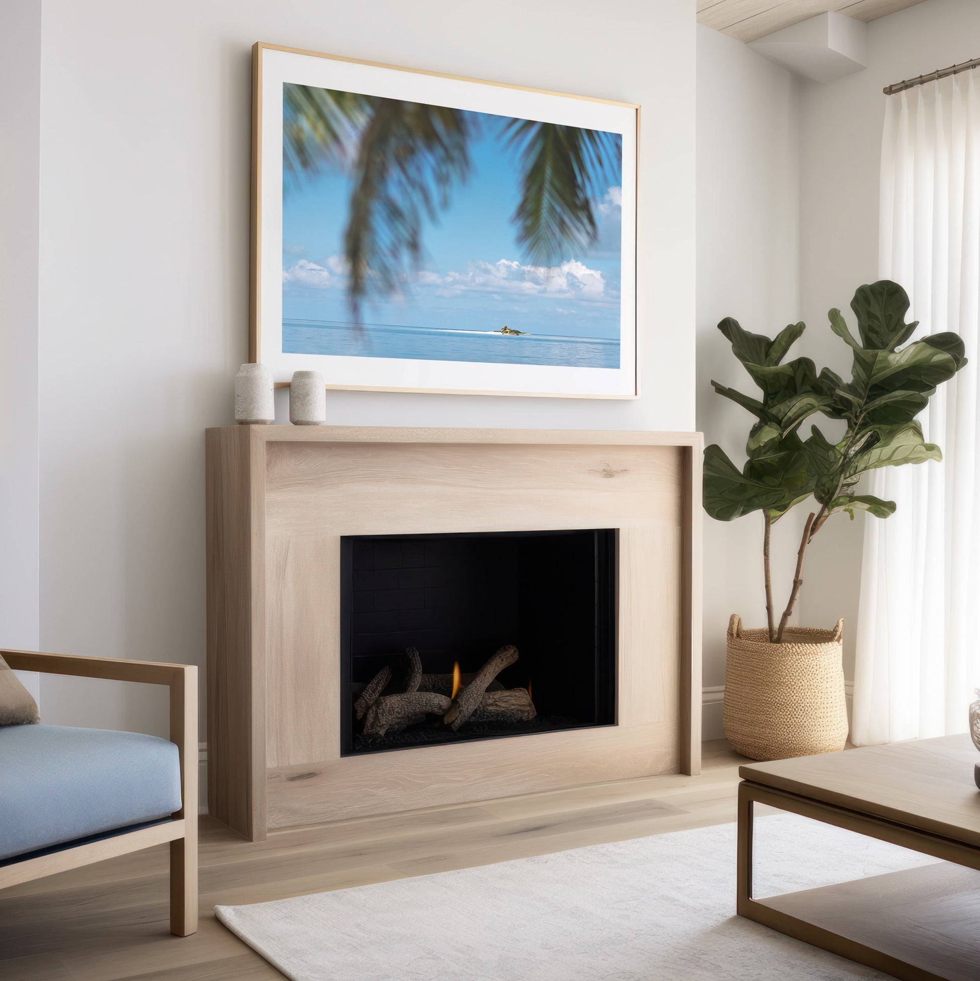 Botanical Leaf Print | Palm Leaves Canvas | 17 Mile