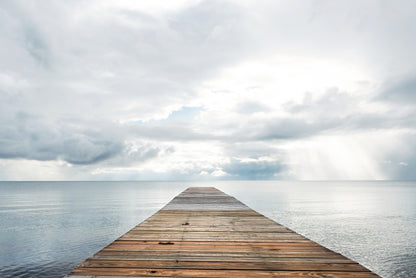 Ocean Dock Canvas | Coastal Dock Wall Art | 17 Mile