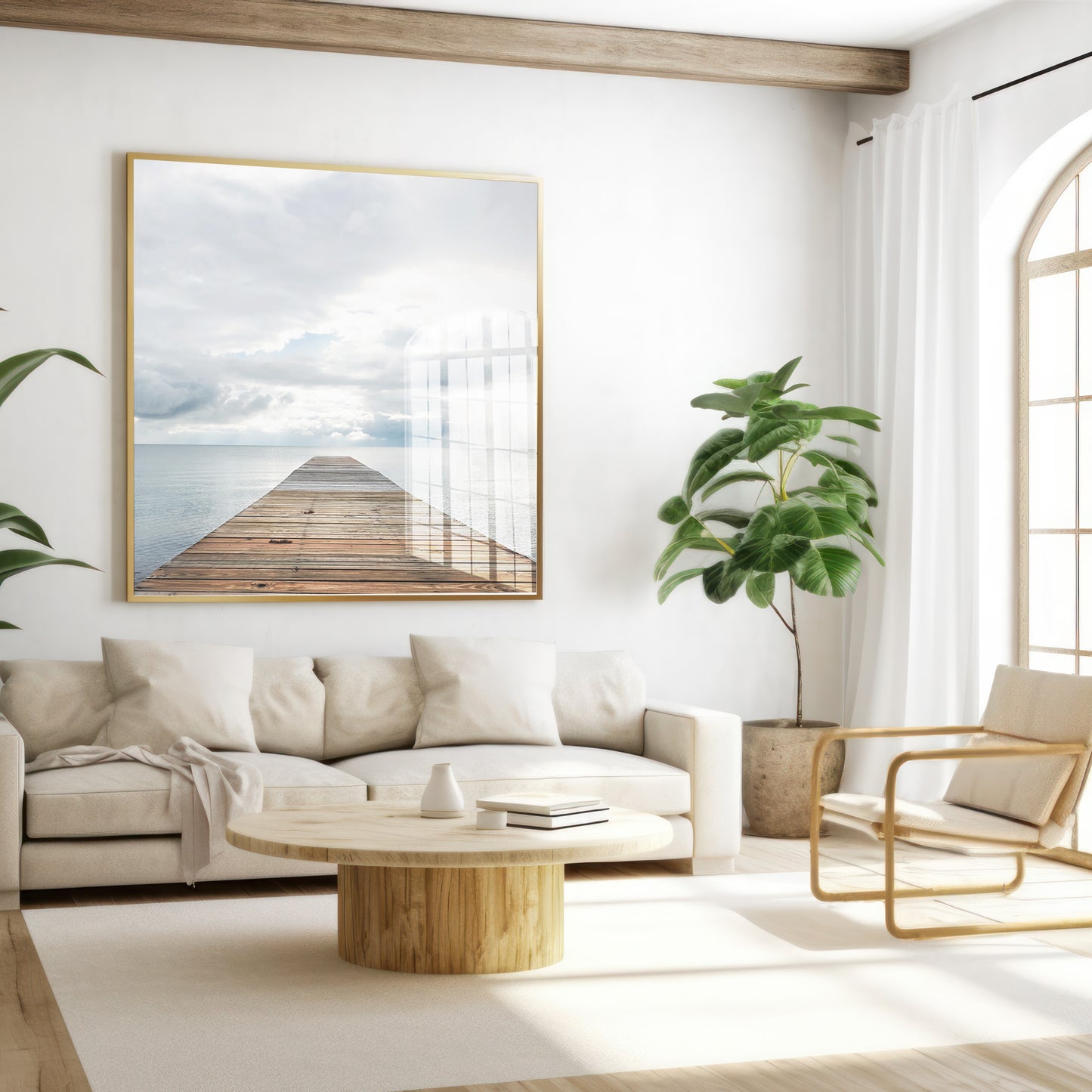 Ocean Dock Canvas | Coastal Dock Wall Art | 17 Mile