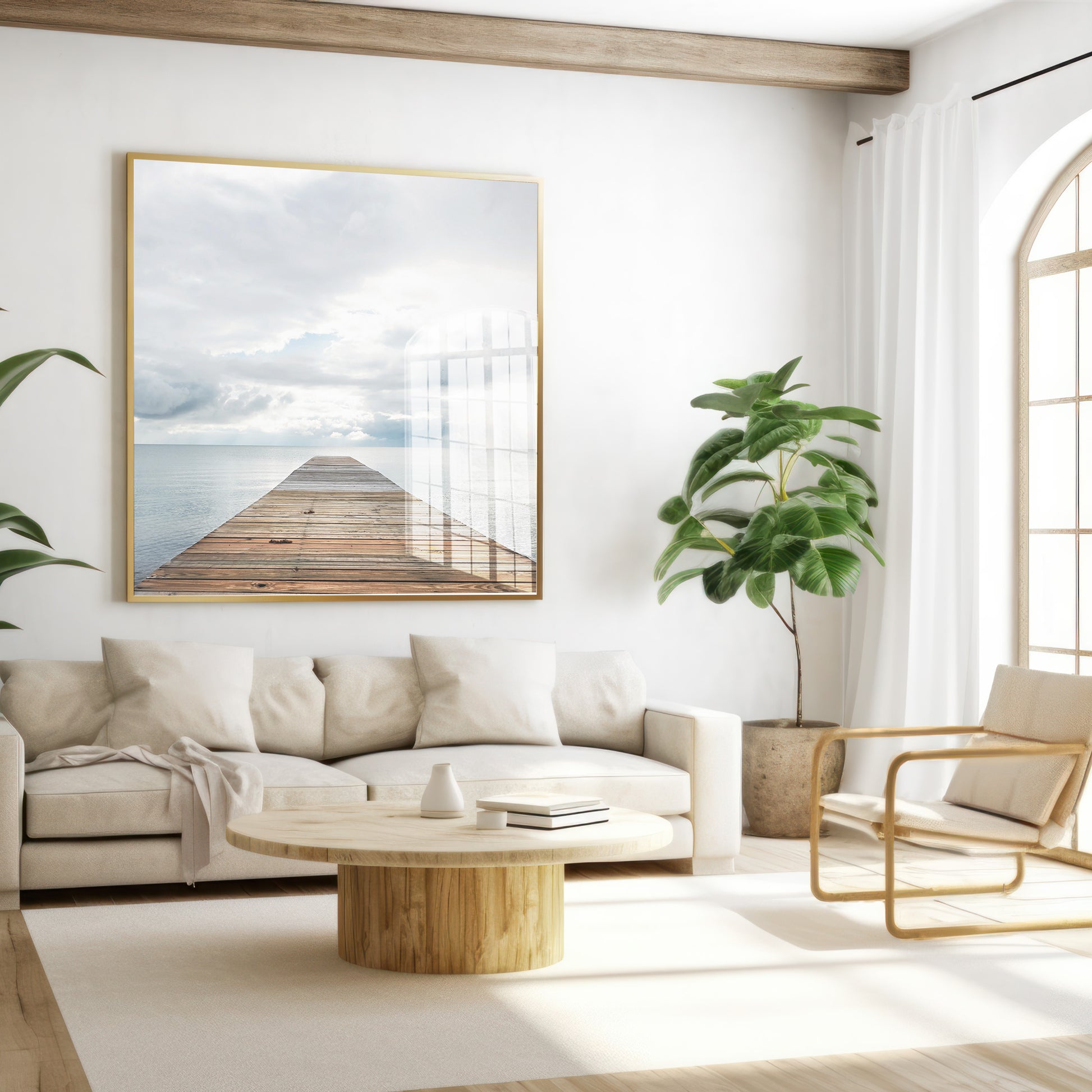 Ocean Dock Canvas | Coastal Dock Wall Art | 17 Mile