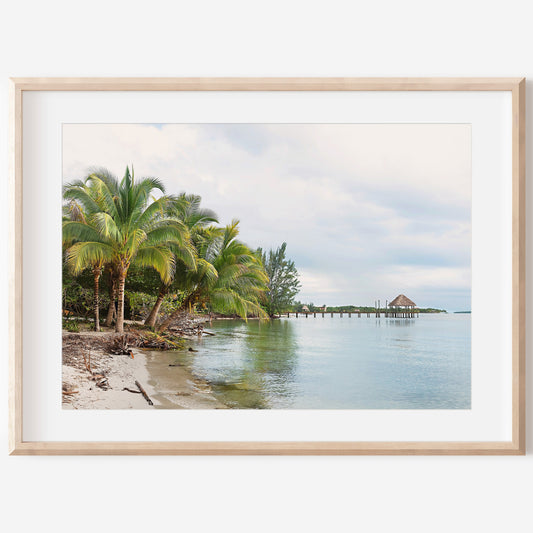 Belize Ocean Canvas | Tropical Beach Print | 17 Mile