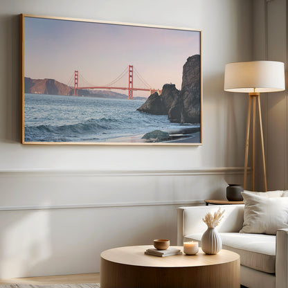 Sunset Cityscape Canvas | Bridge Sunset Canvas | 17 Mile