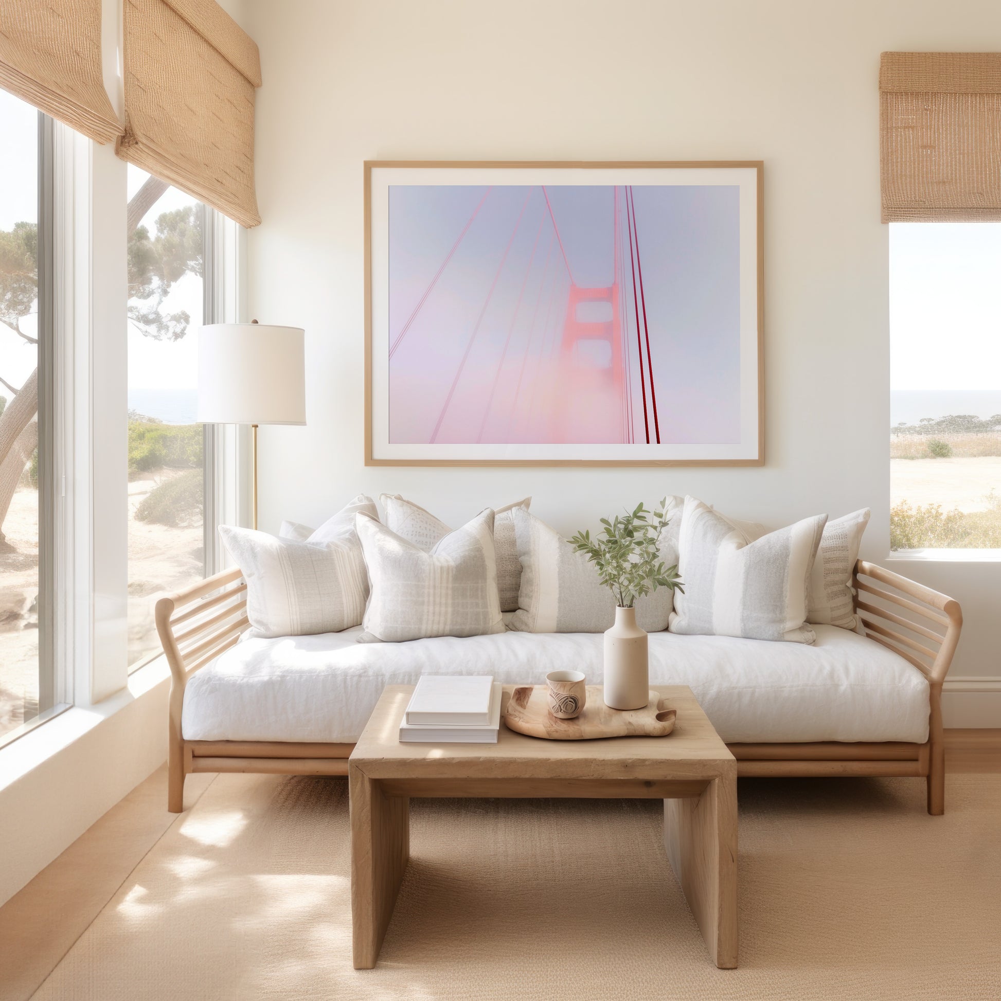 Modern Golden Gate Canvas | Golden Gate Print | 17 Mile
