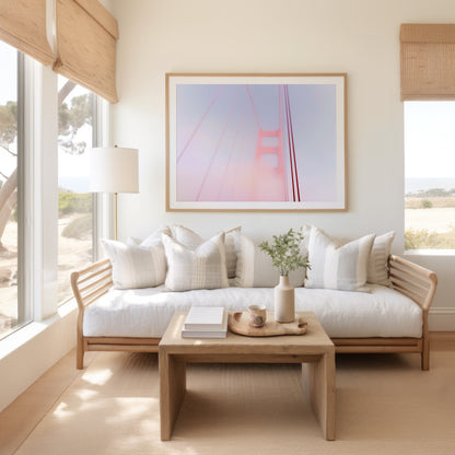 Modern Golden Gate Canvas | Golden Gate Print | 17 Mile