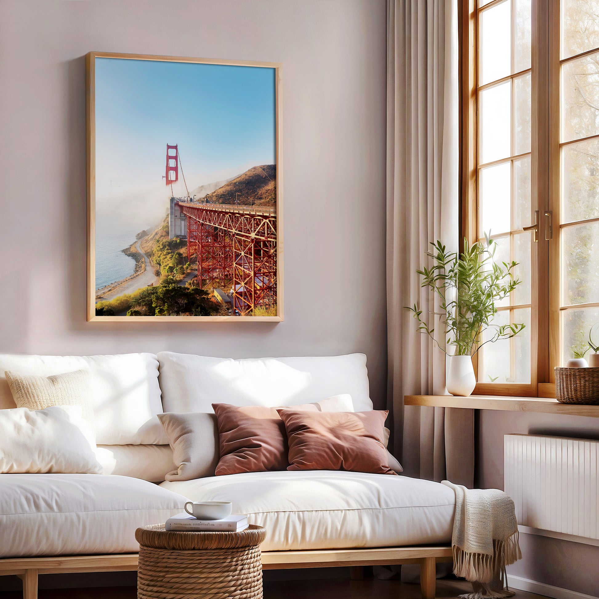 Modern Wall Print | Golden Gate Print | 17 Mile
