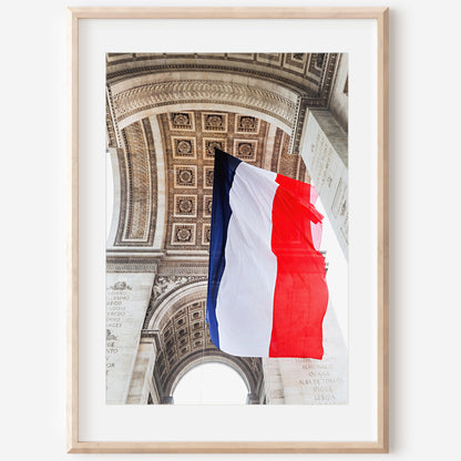France Flag Paris Print