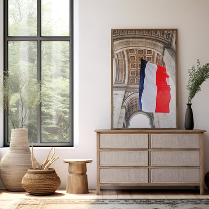 France Flag Paris Print