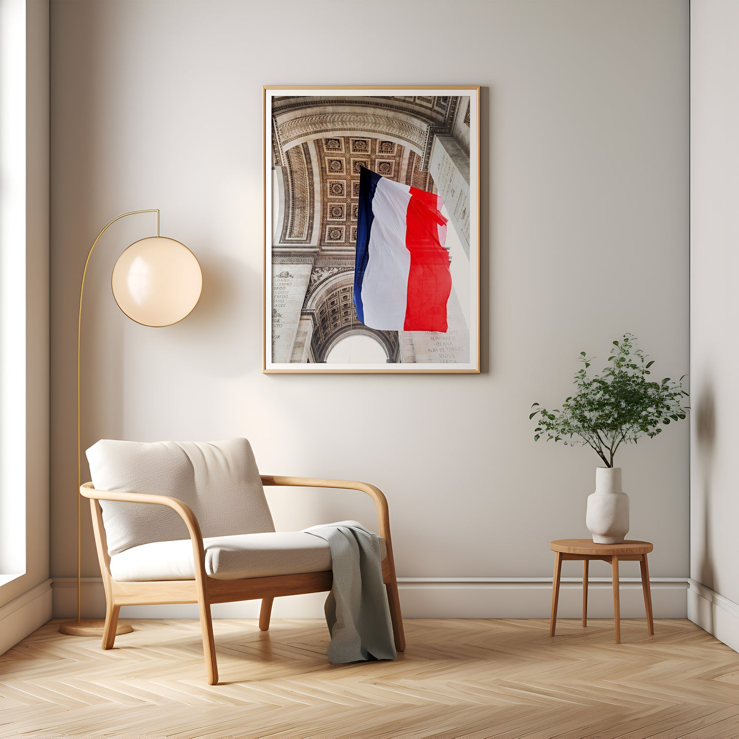 France Flag Paris Print