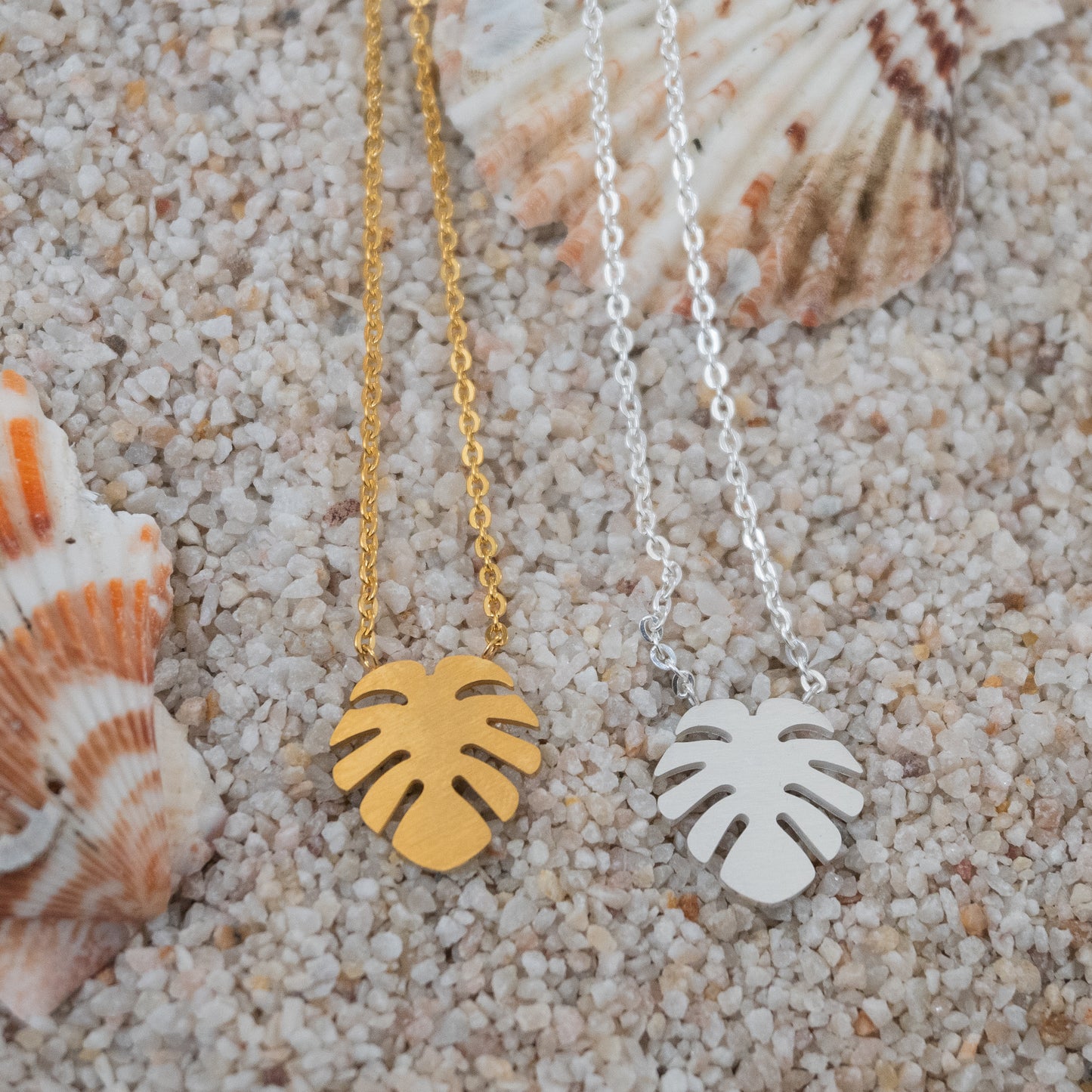 Palm Leaf Necklace | Stainless Steel Necklace | 17 Mile