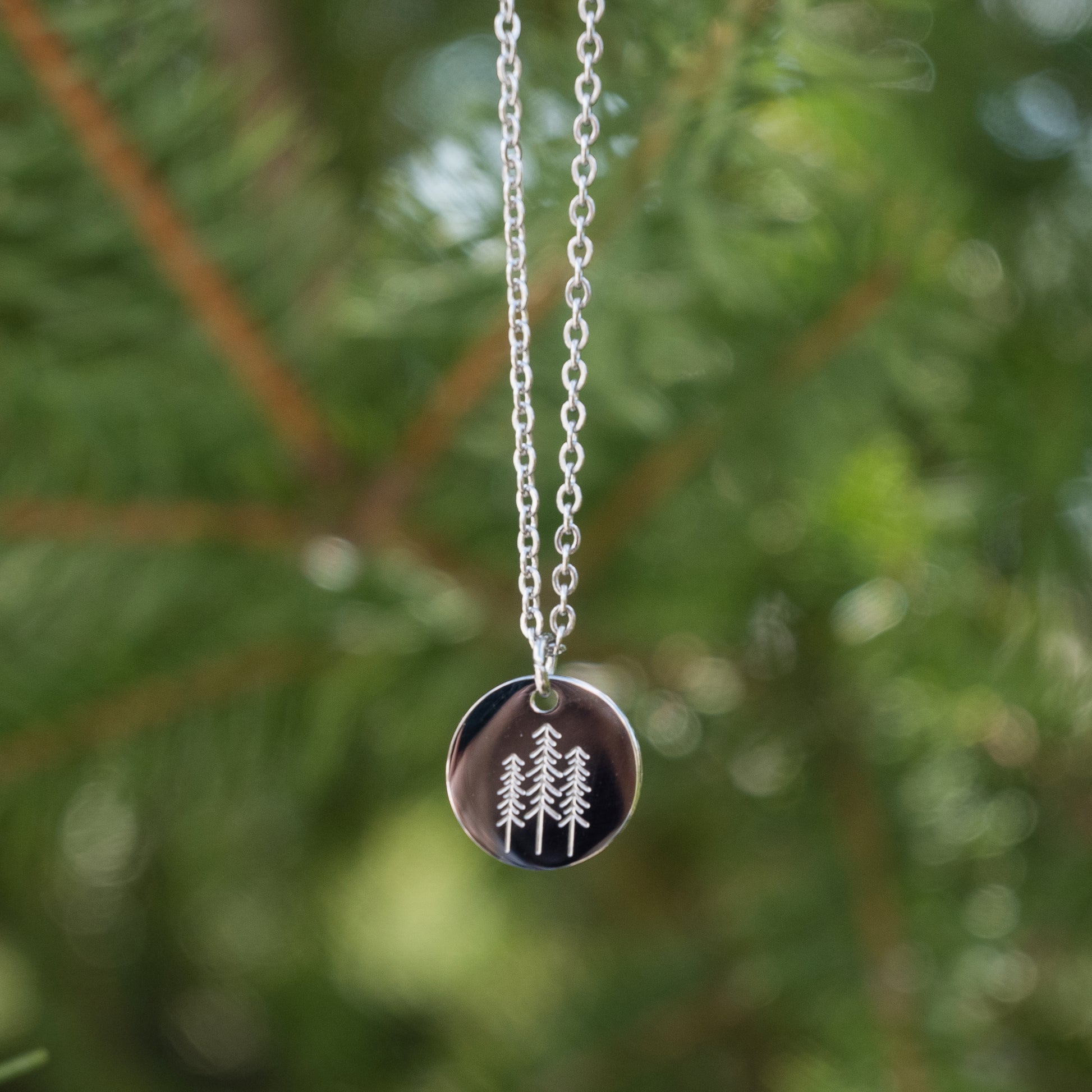 Pine Tree Necklace | Stainless Steel Necklace | 17 Mile
