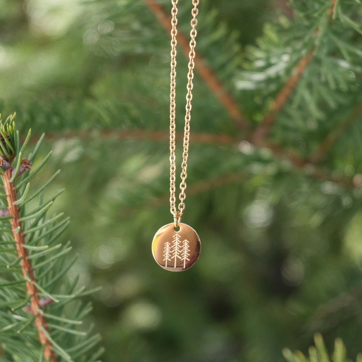 Pine Tree Necklace | Stainless Steel Necklace | 17 Mile