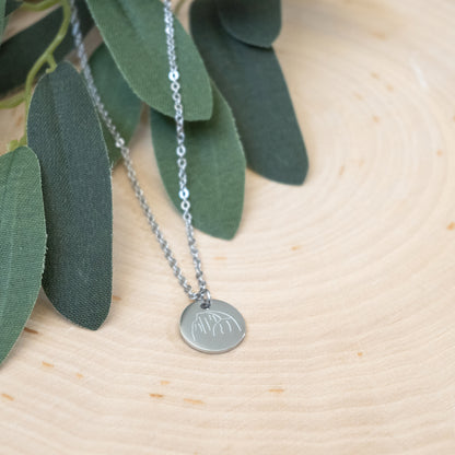 Half Dome Necklace | Stainless Steel Hiking Necklace | 17 Mile