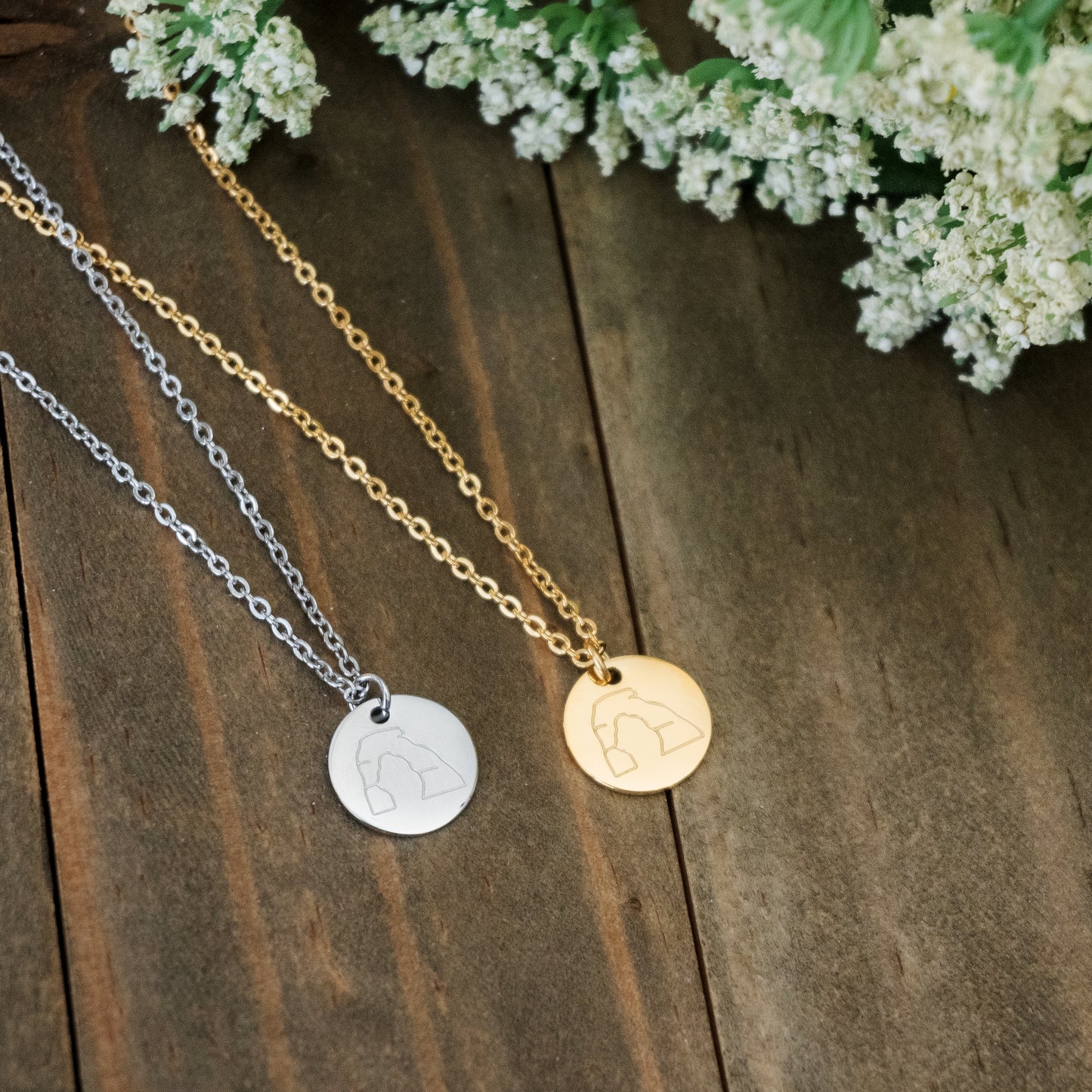 Delicate Arch Necklace | Stainless Steel Necklace | 17 Mile