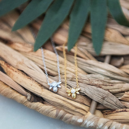Tiny Bee Necklace