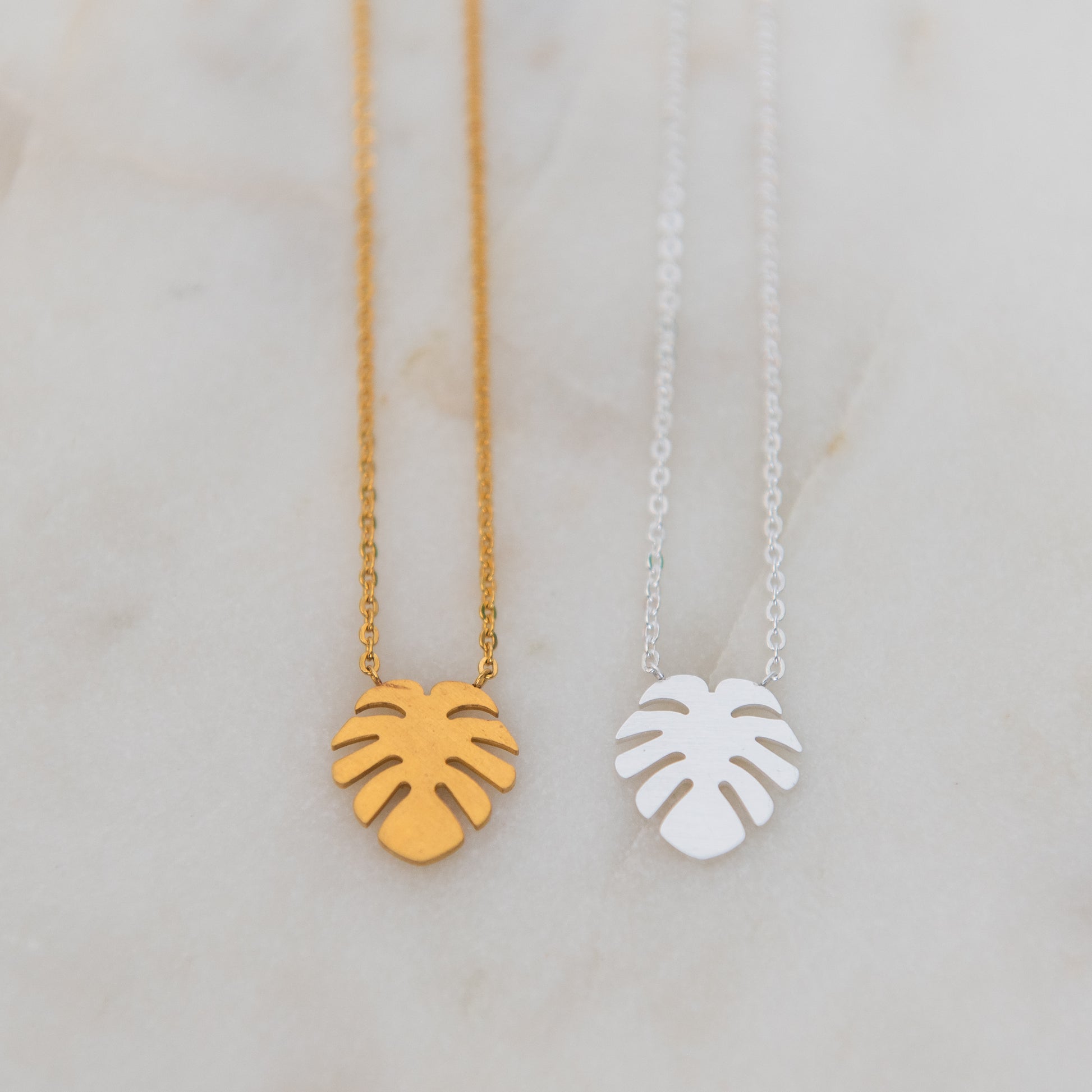 Palm Leaf Necklace | Stainless Steel Necklace | 17 Mile