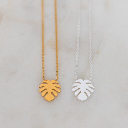 Palm Leaf Necklace | Stainless Steel Necklace | 17 Mile