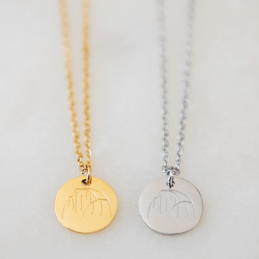 Half Dome Necklace | Stainless Steel Hiking Necklace | 17 Mile