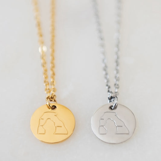 Delicate Arch Necklace | Stainless Steel Necklace | 17 Mile